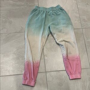 Adika Ombre Joggers - Pink, Cream, Green